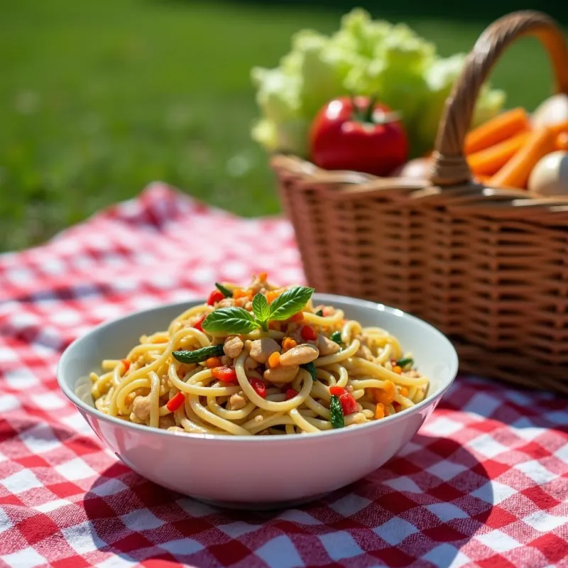 Vegan Asian Noodle Salad with Peanut Dressing