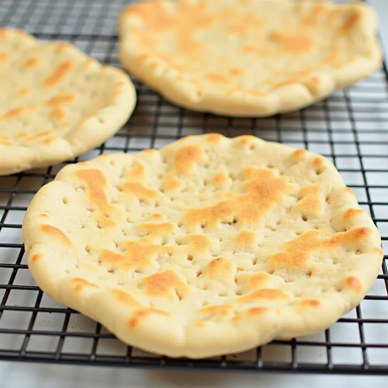 Baked vegan pita bread