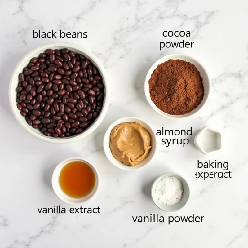 Ingredients for black bean vegan brownies