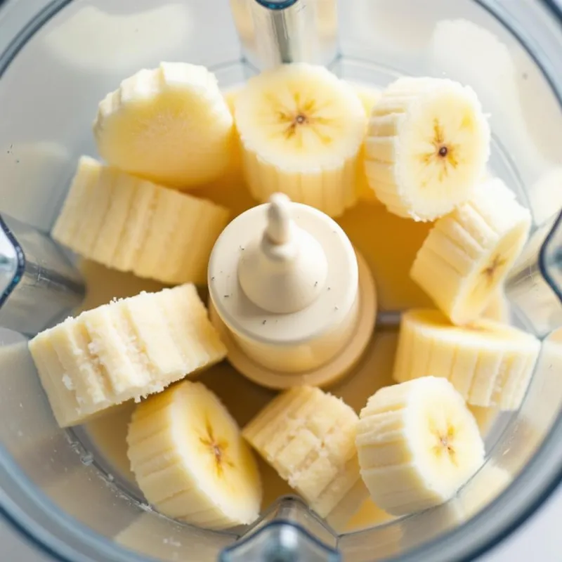 Blending Frozen Bananas for Ice Cream