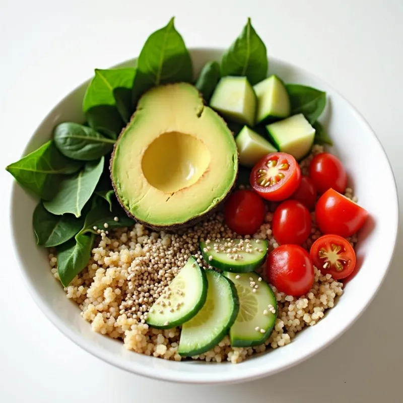 Colorful Vegan California Breakfast Bowl