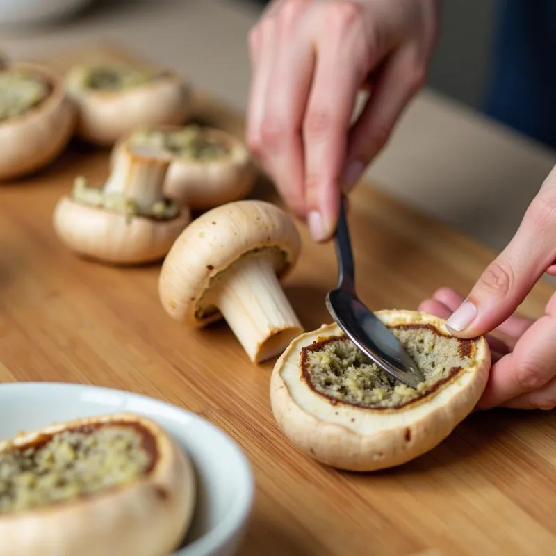 Cleaning Portobello Mushrooms