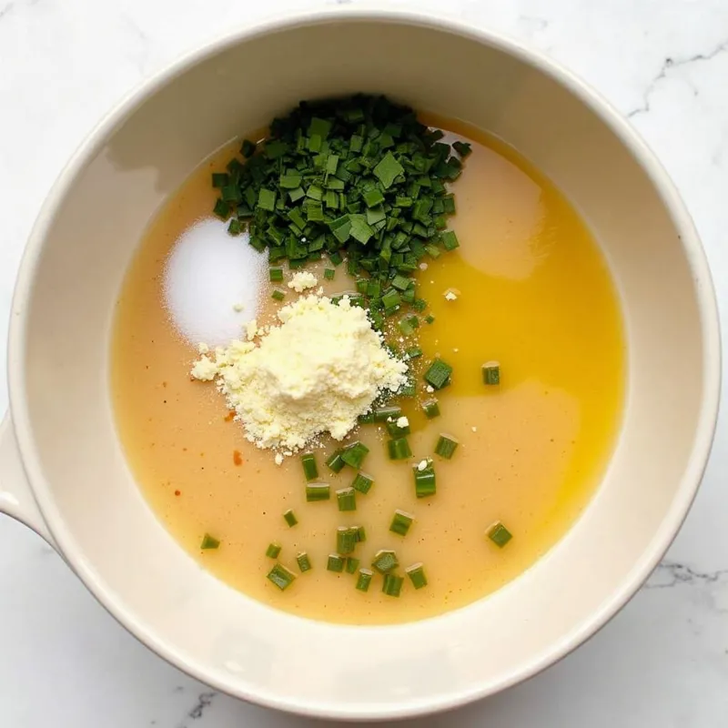 Combining ingredients for Vegan Thousand Island Dressing in a bowl