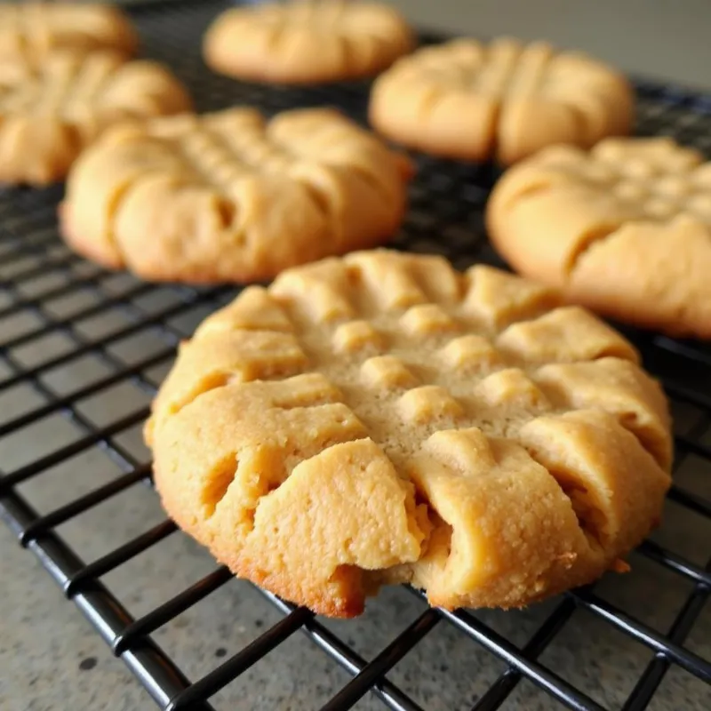 Cooling cookies on wire rack