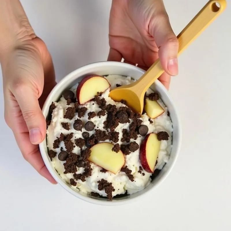 Folding Toppings into Vegan Ice Cream