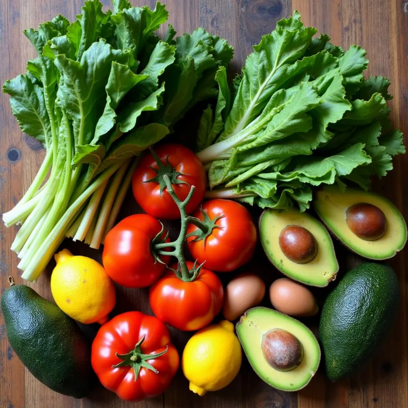 Colorful Fresh Produce Arranged on a Table