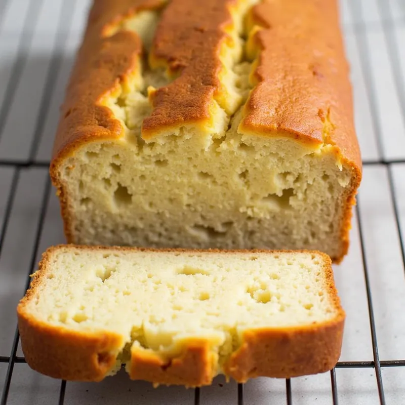 Freshly Baked Vegan Bread Cooling on Rack