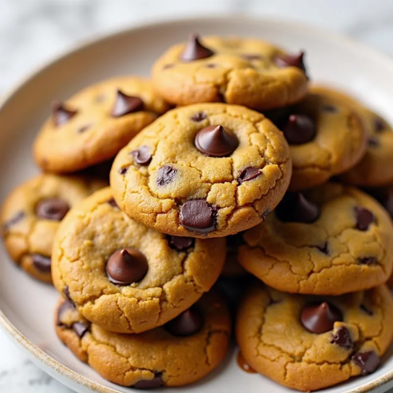 Freshly Baked Vegan Chocolate Chip Pumpkin Cookies