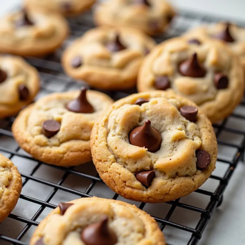 Freshly Baked Vegan Peanut Butter Chocolate Chip Cookies