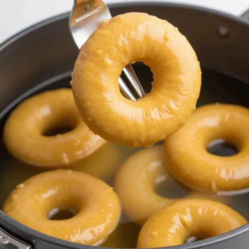 Frying Vegan Donuts in Oil