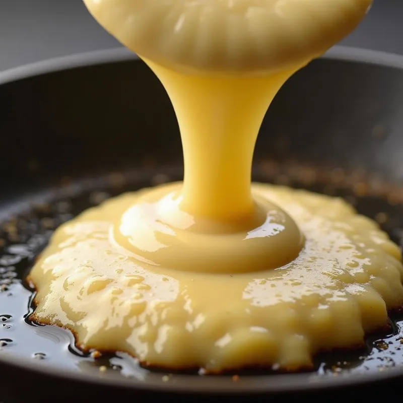 frying vegan potato pancakes