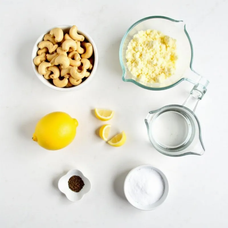 Vegan Cashew Alfredo Sauce Ingredients