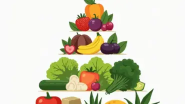 Low-carb vegan food pyramid