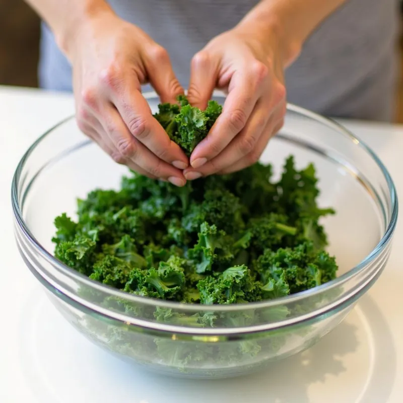 Massaging Kale