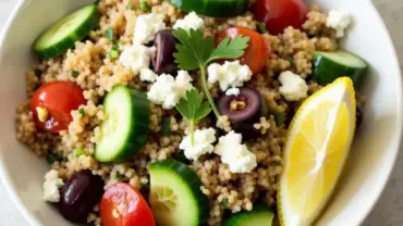 Mediterranean Quinoa Salad in a Bowl