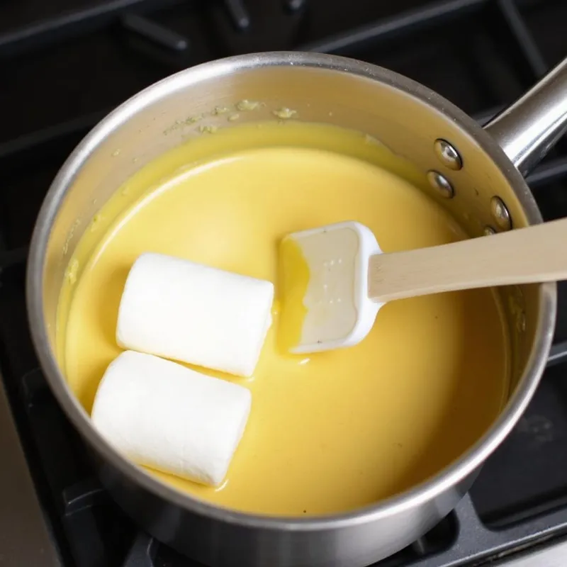 Melting Vegan Marshmallows and Butter