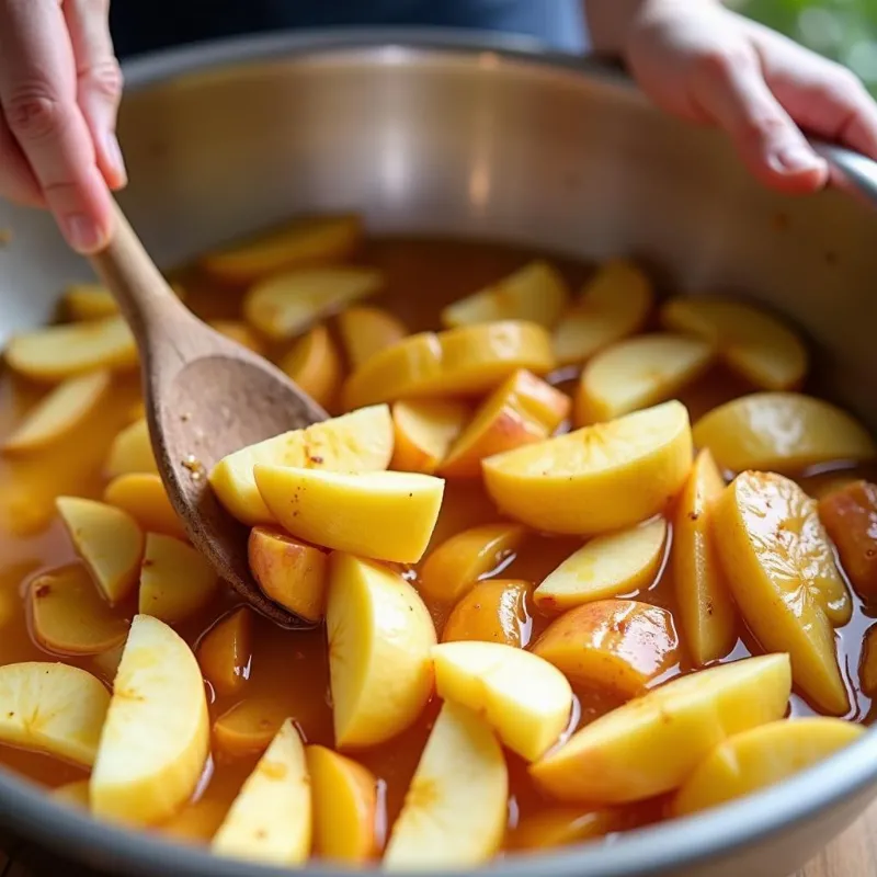 Combining Ingredients for the Apple Filling