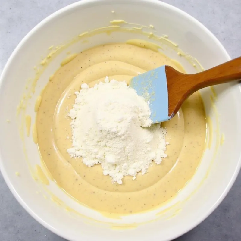 Mixing dough for vegan shortbread cookies