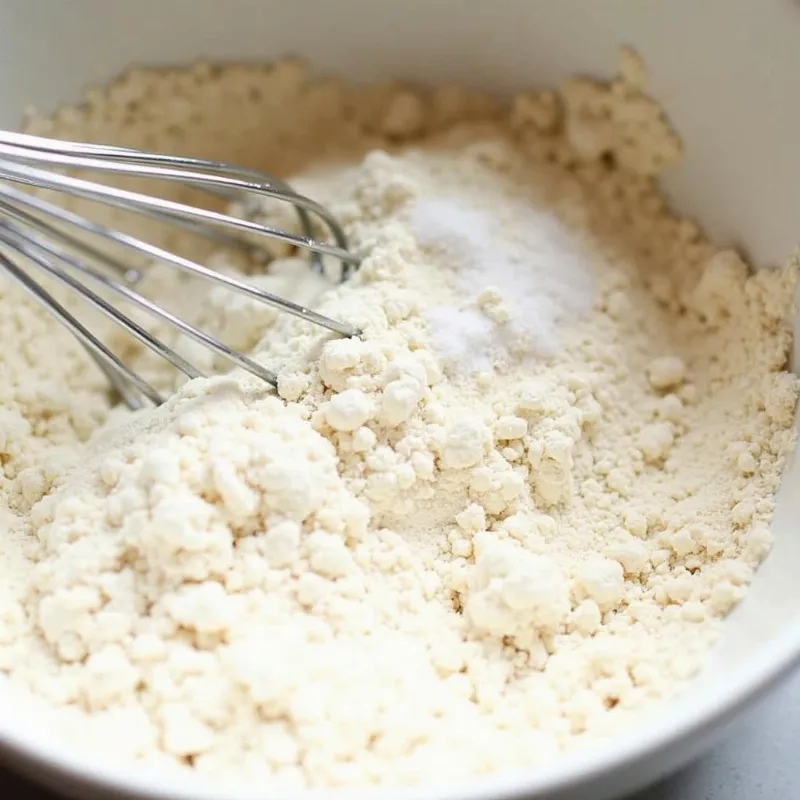 Mixing Dry Ingredients for Vegan Chocolate Chip Cookies