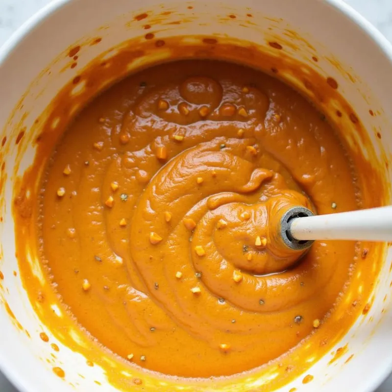 Mixing Vegan Carrot Cake Batter