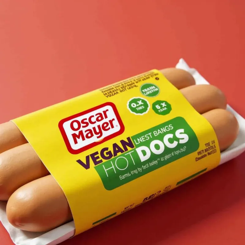 Package of Oscar Mayer Vegan Hot Dogs