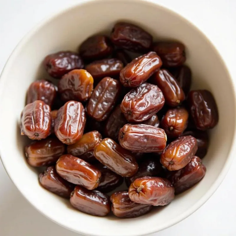 Pitted Medjool Dates in a Bowl