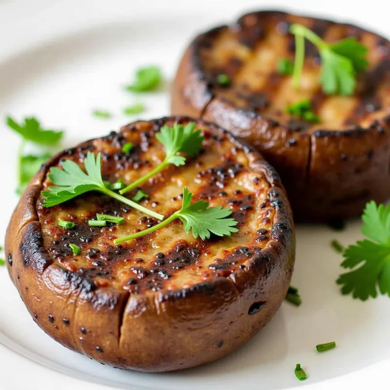 Plated Vegan Portobello Mushrooms