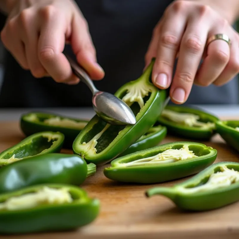 Preparing Poblano Peppers