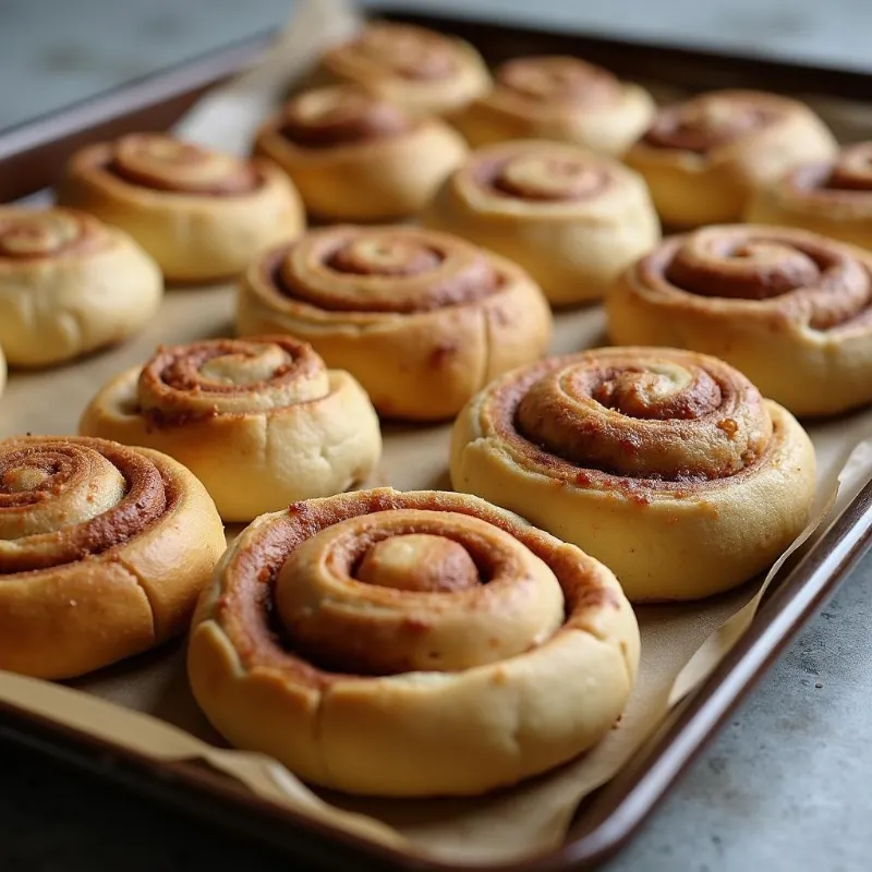 Beautifully rolled raw vegan cinnamon rolls ready to be chilled