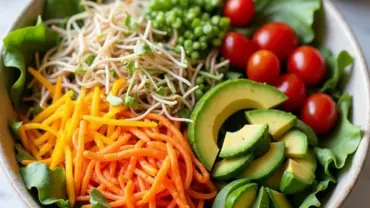 Colorful Raw Vegan Salad Platter