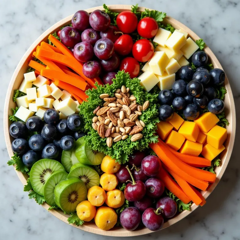 Vibrant Raw Vegan Salad Platter