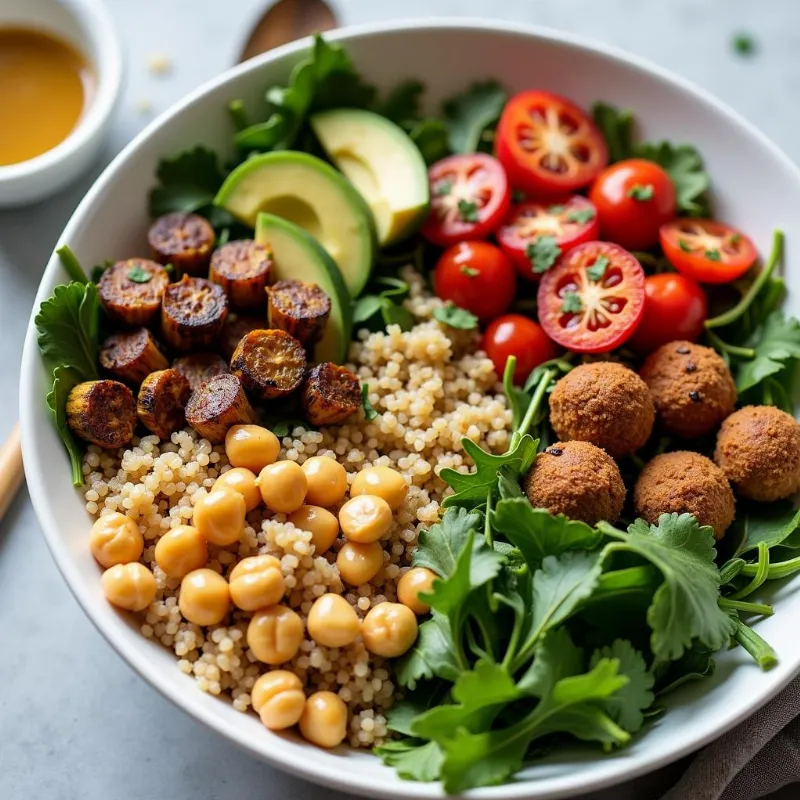 A hearty and nutritious vegan bowl at Restaurant Name 3