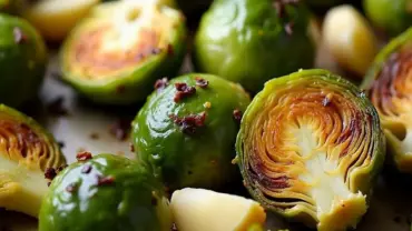 Golden Roasted Brussel Sprouts with Garlic