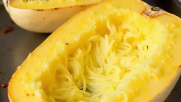 Roasted spaghetti squash halves