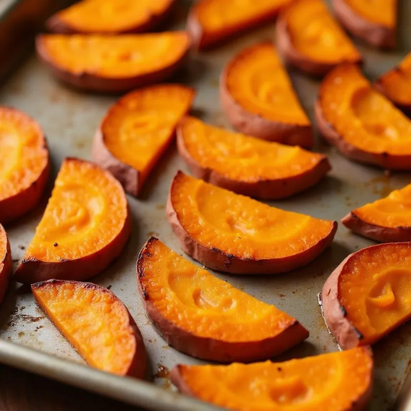 Vegan Roasted Sweet Potato Slices