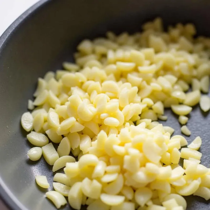 Sauteed Garlic in Pan