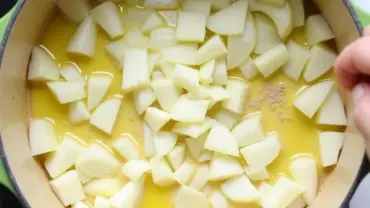 Sautéing Onions and Garlic for Vegan Mushroom Soup