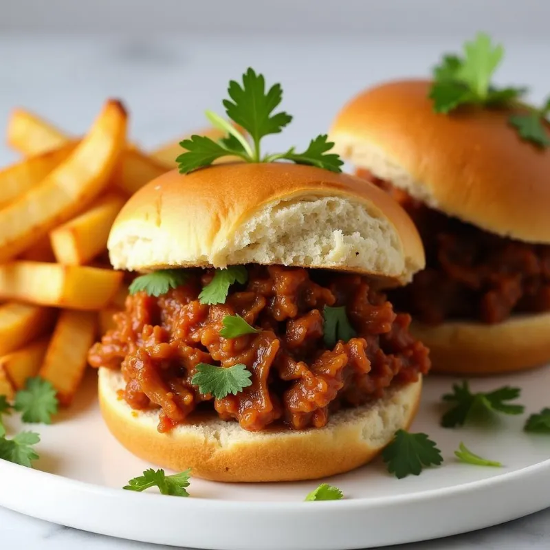 Serving Vegan Pulled Pork Jackfruit Sandwiches