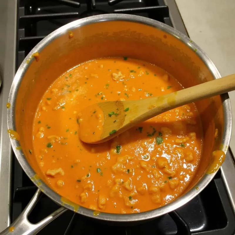 Simmering Vegan Buffalo Chicken Dip