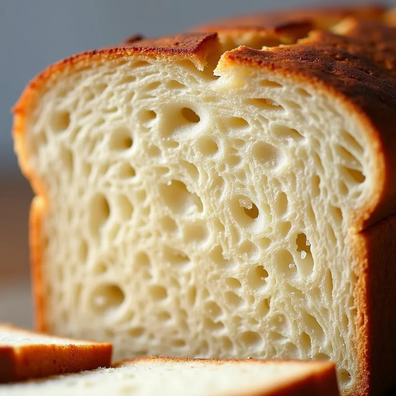 Slice of freshly baked vegan bread