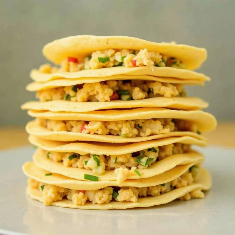 Stack of small corn tortillas