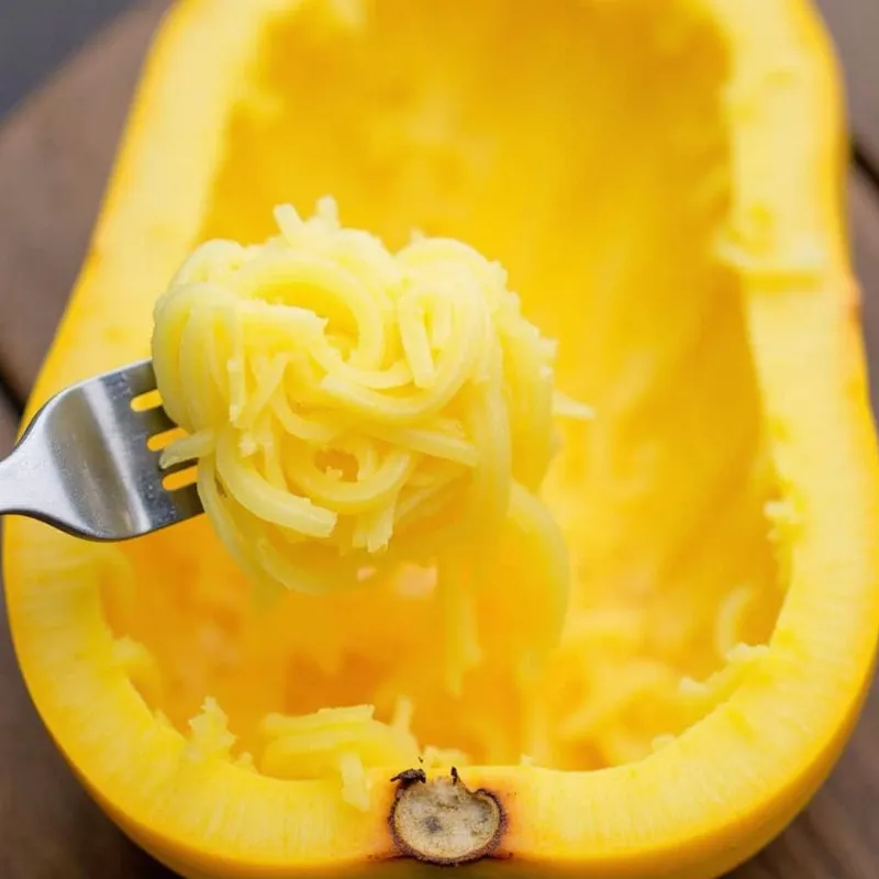 Scraping Out Spaghetti Squash Strands