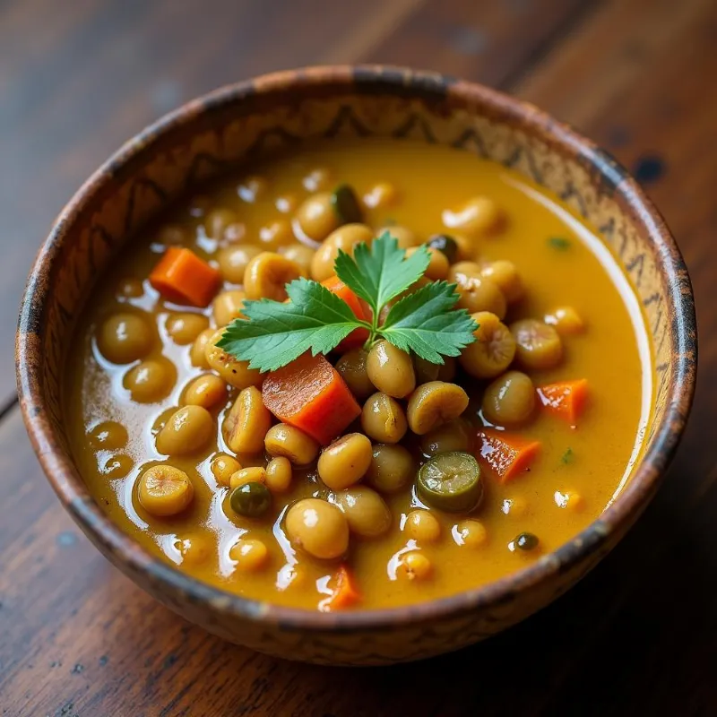 Spiced Lentil Stew with Coconut Milk, Inspired by Majani Cuisine