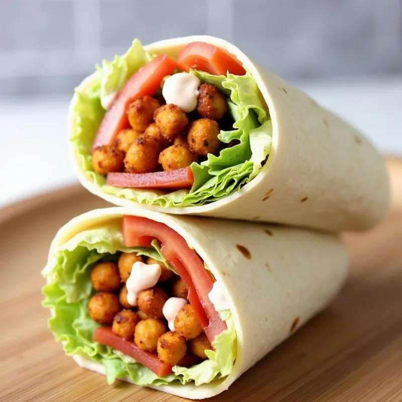 Spicy Buffalo Chickpea Wraps Ready to Eat