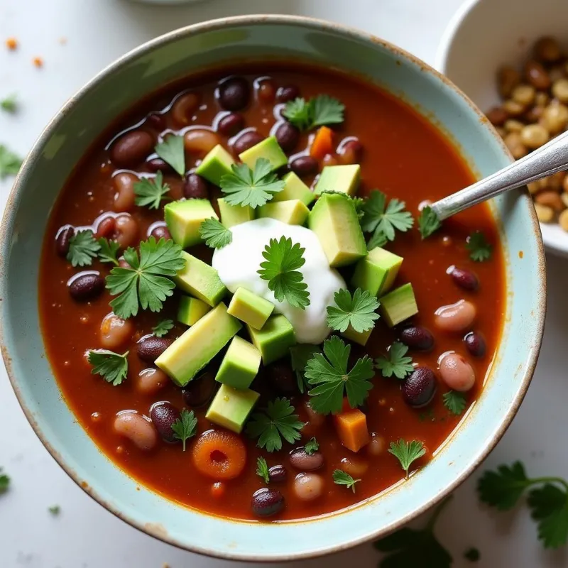 Spicy Vegan Black Bean Soup