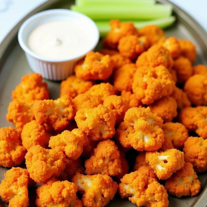 Spicy Vegan Buffalo Cauliflower Bites