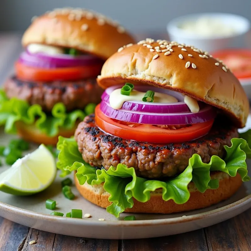 Spicy Vegan Kidney Bean Burgers