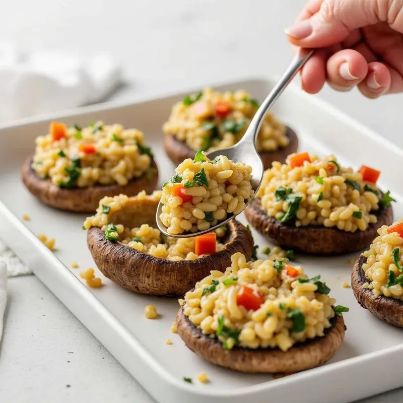 Stuffing Portobello Mushrooms with Savory Filling