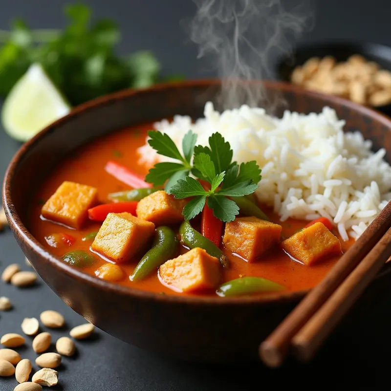 Thai Coconut Curry served with rice