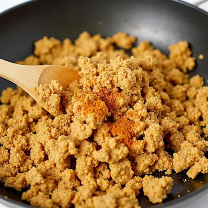 Toasting Spices for Vegan Sausage